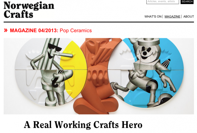 Norwegian Crafts front page showing Nils Erichsen Martin's art